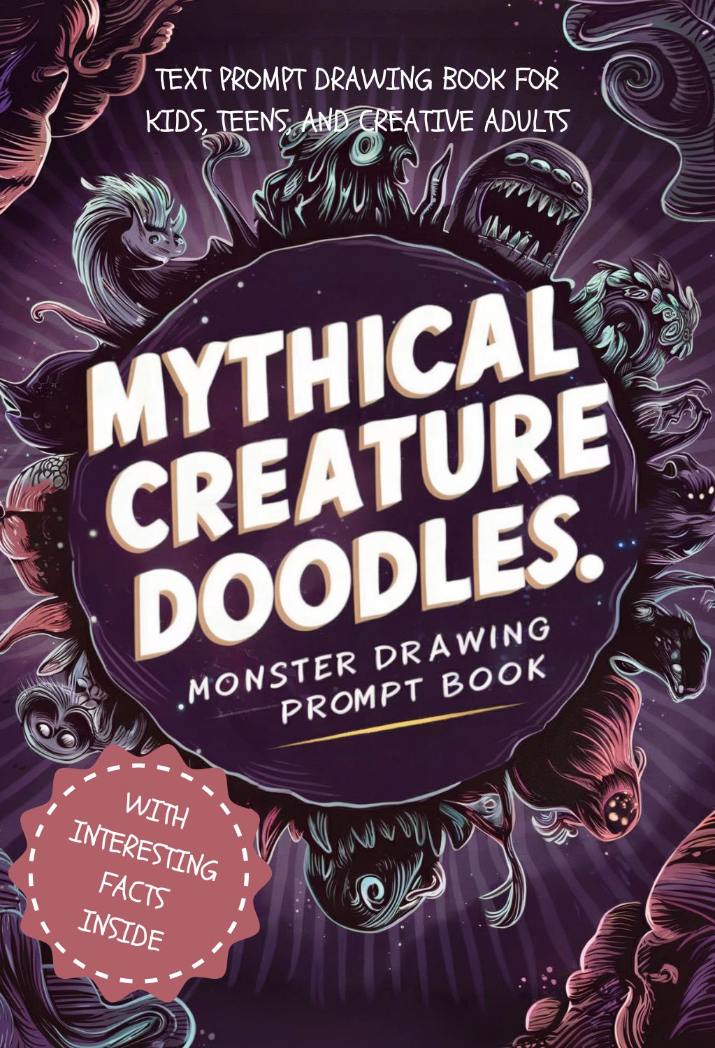 Monster Drawing Prompt Book: 50 fun drawing prompts and interesting facts inside