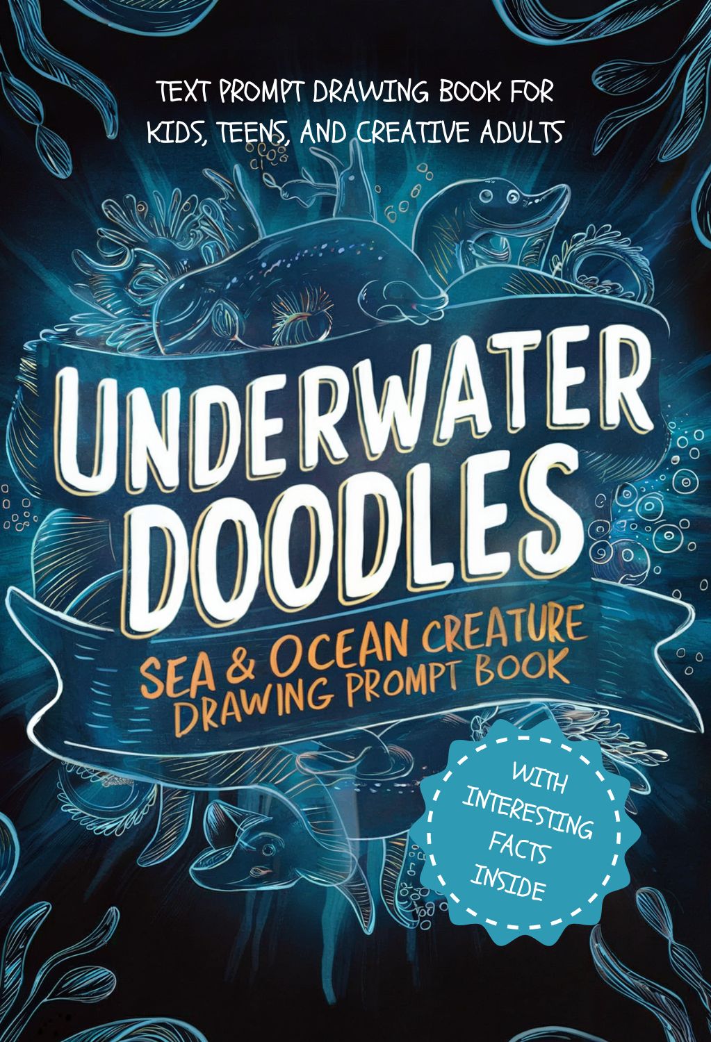 Underwater Life Drawing Prompt Book: 50 fun drawing prompts and interesting facts inside